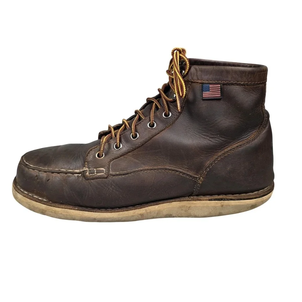 Danner Boots Mens Size 12 Brown Leather‎ Bull Run Moc 6 Steel Toe Work Safety